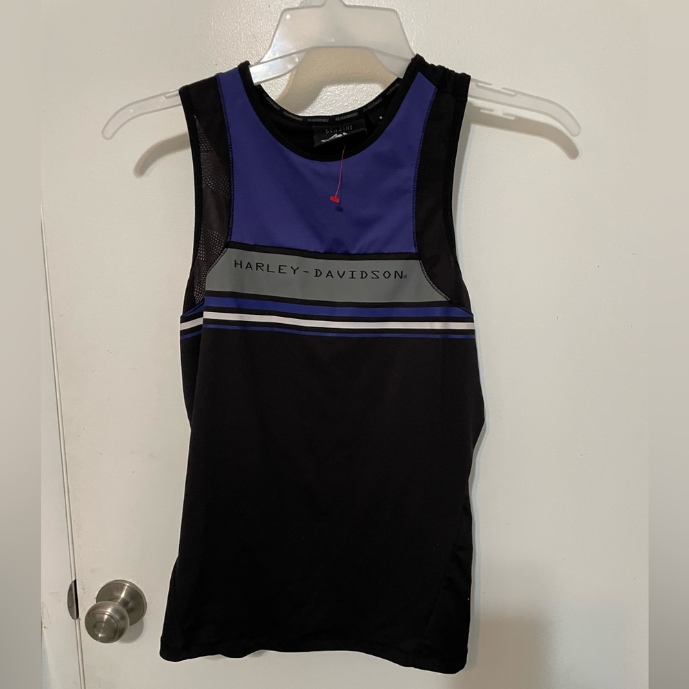 Harley Davidson Genuine Motorclothes Ladies Black purple gray Racerback tank M
